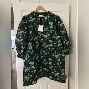 Pomander Place Emerald Magnolia Jacquard Samantha Dress